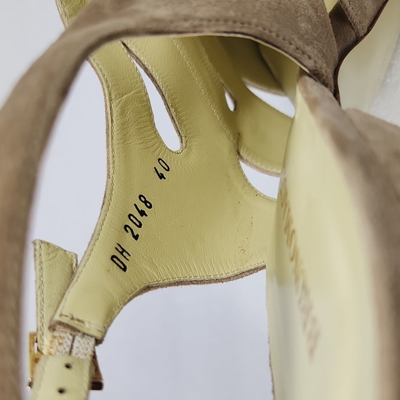 Bruno Magli Suede Sligback Peep-Toe Heels European Sz40 - Picture 10 of 16